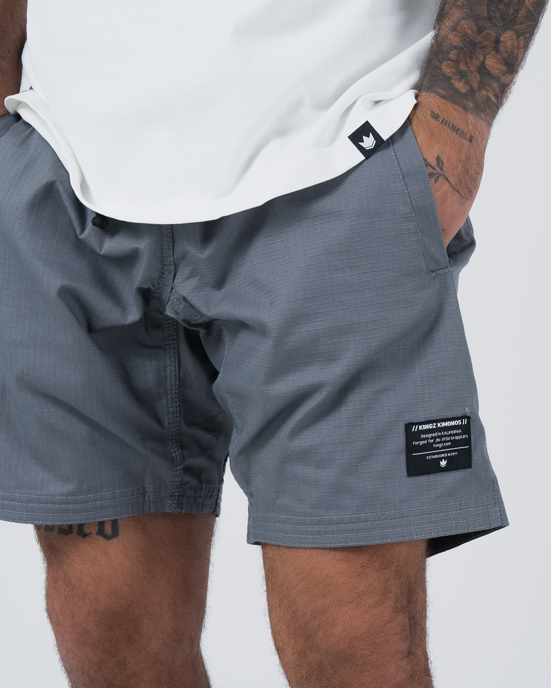 Kingz Casual Gi Shorts - Grey