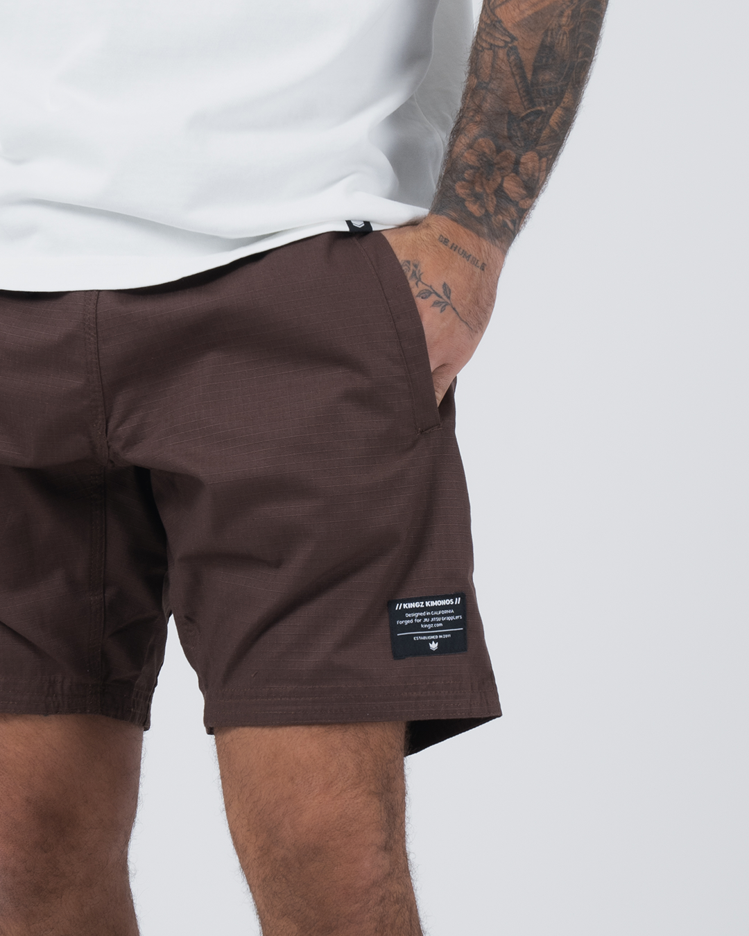 Kingz Casual Gi Shorts - Brown