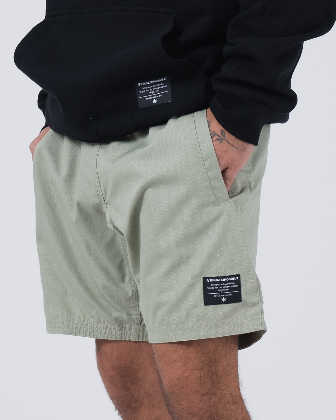 Kingz Casual Gi Shorts - Sage