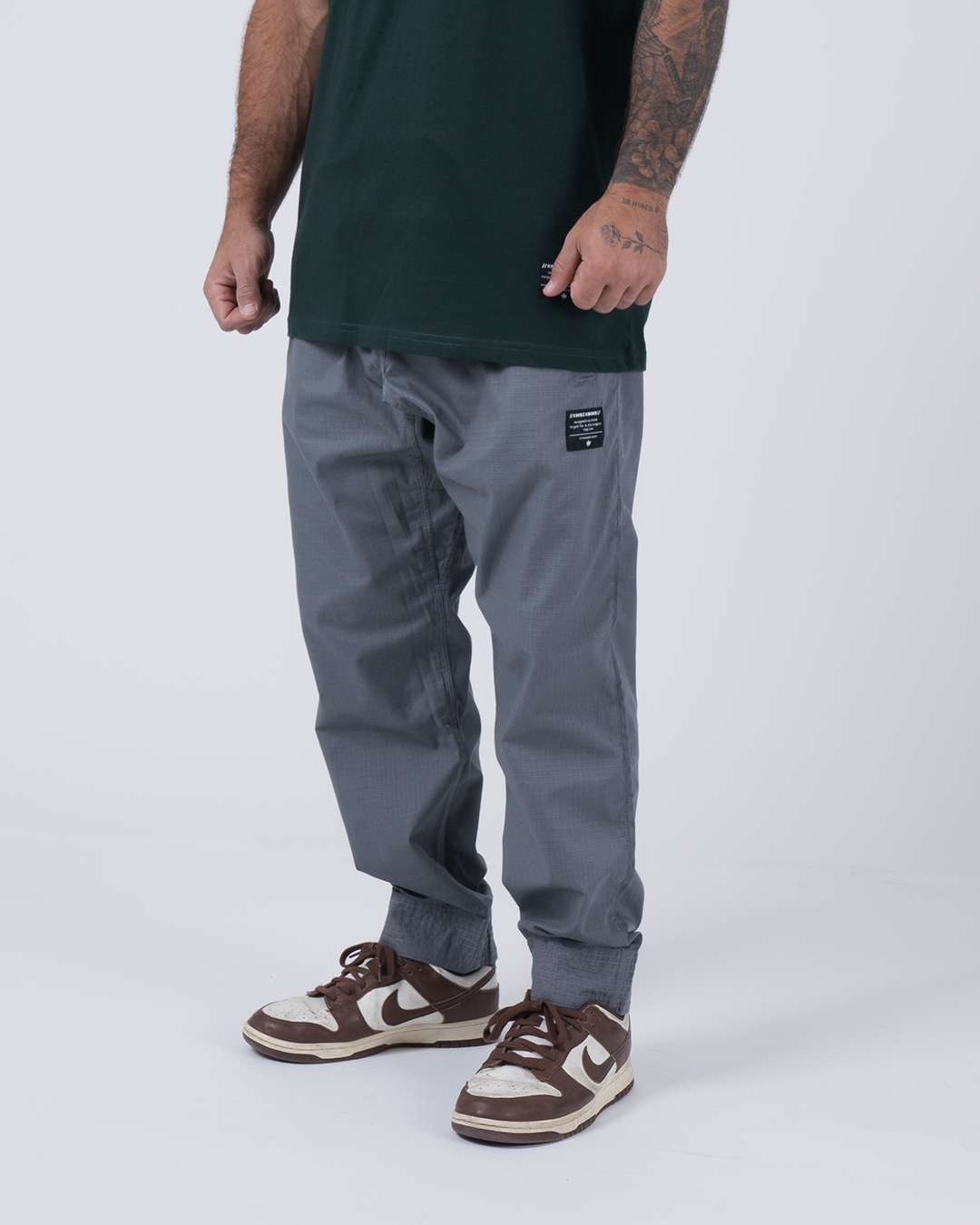 Kingz Casual Rip Stop Gi Pant - Grey