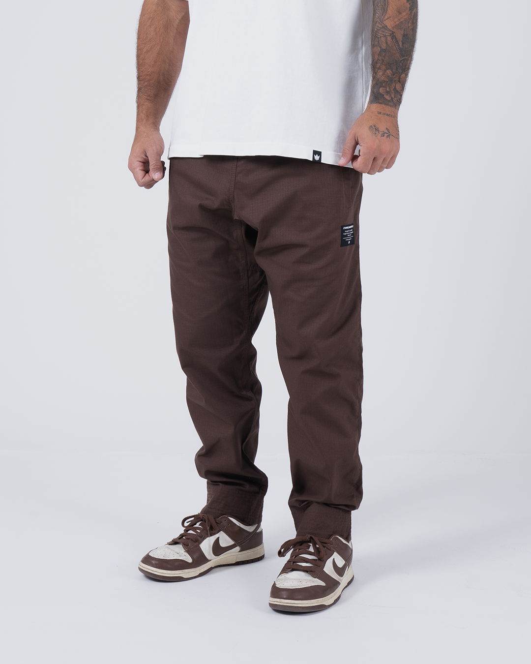Kingz Casual Rip Stop Gi Pant - Brown