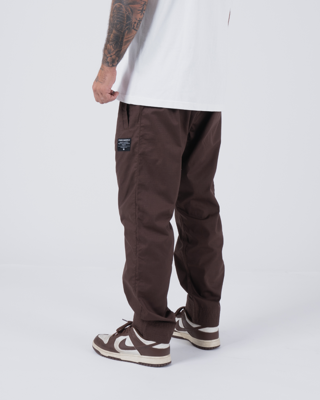 Kingz Casual Rip Stop Gi Pant - Brown