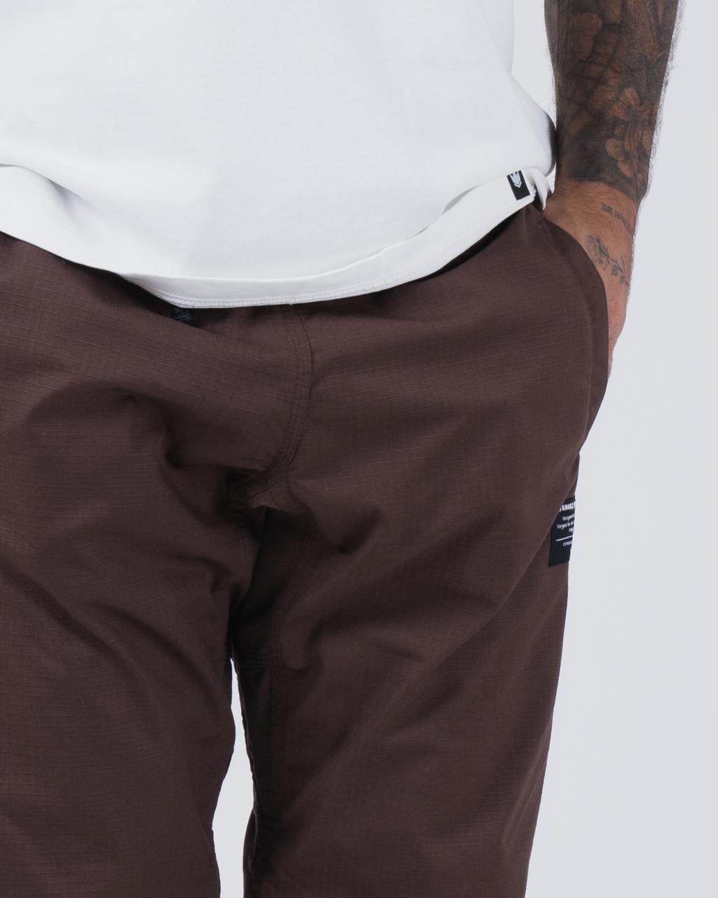 Kingz Casual Rip Stop Gi Pant - Brown