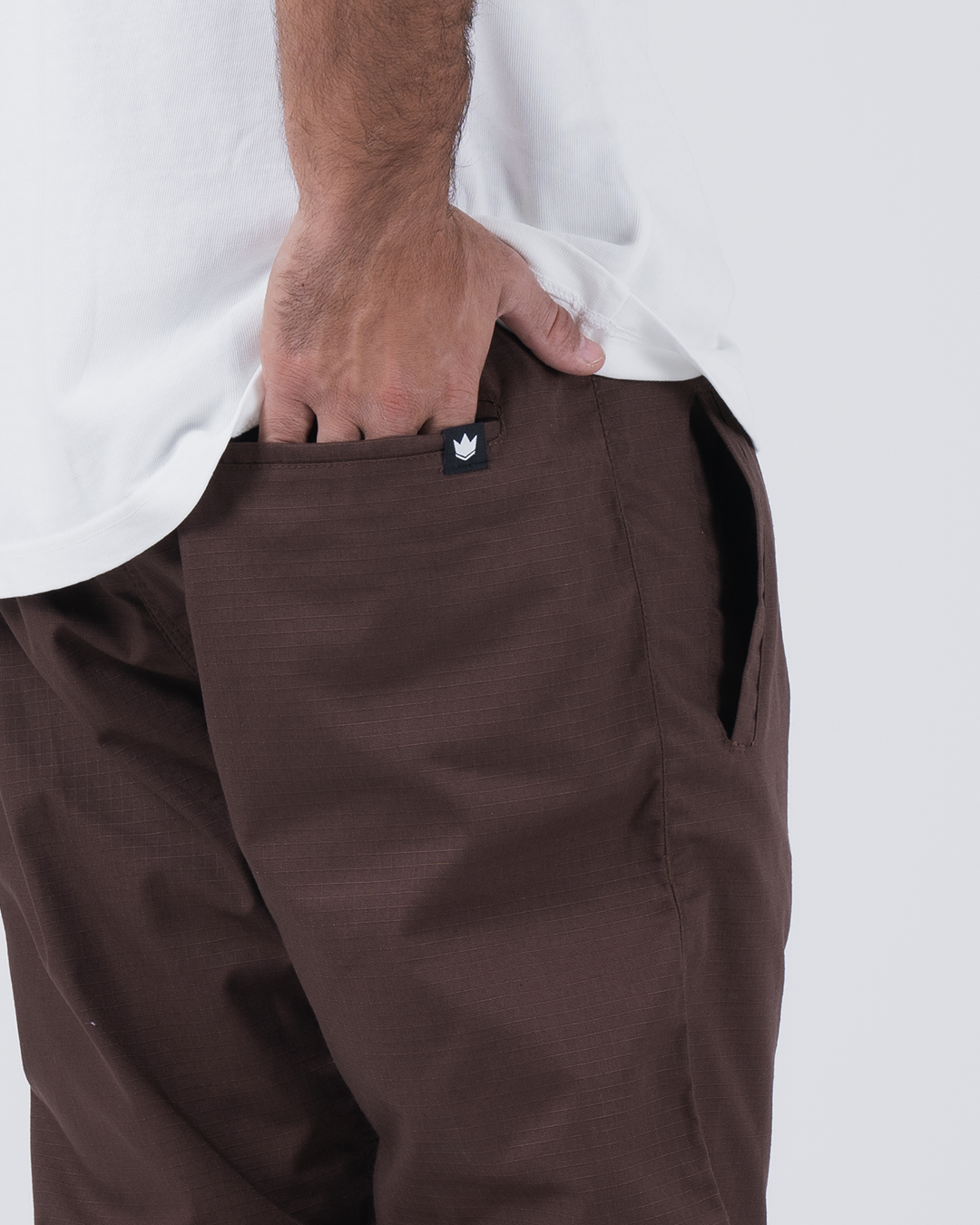 Kingz Casual Rip Stop Gi Pant - Brown