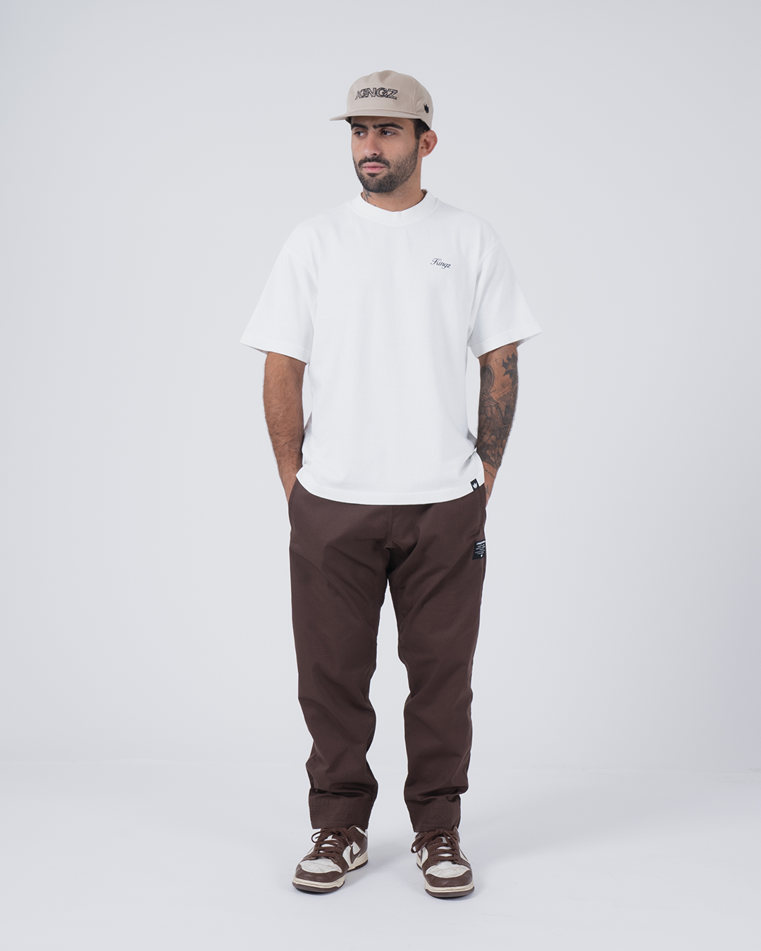 Kingz Casual Rip Stop Gi Pant - Brown