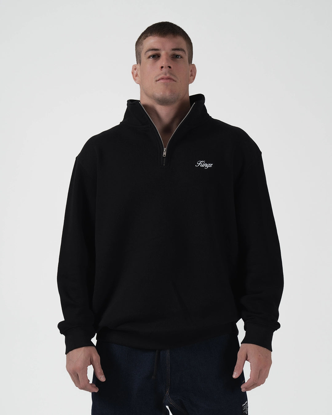 Kingz Script Quarter Zip Sweater
