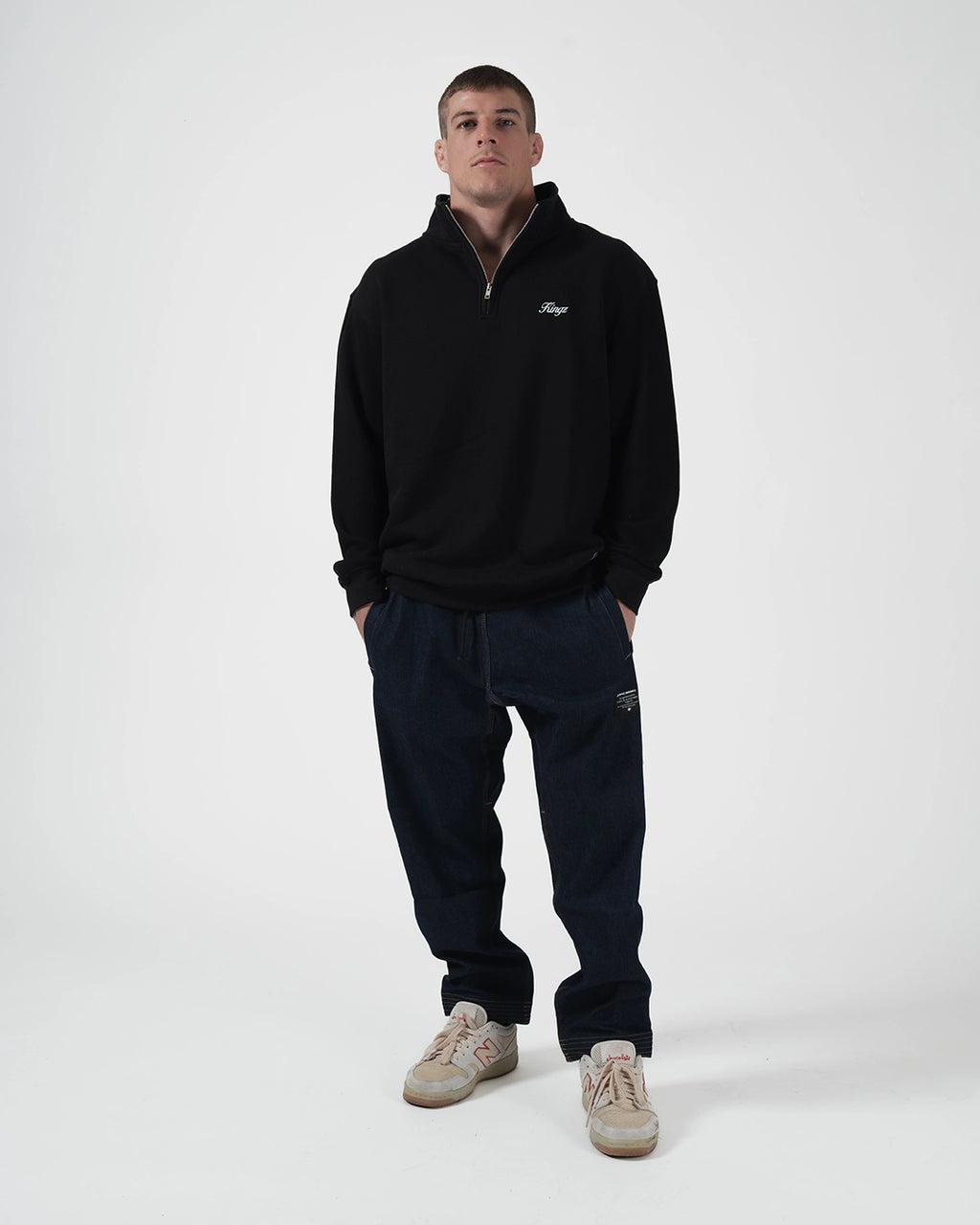 Kingz Script Quarter Zip Sweater