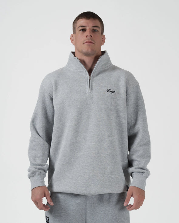 Kingz Script Quarter Zip Sweater