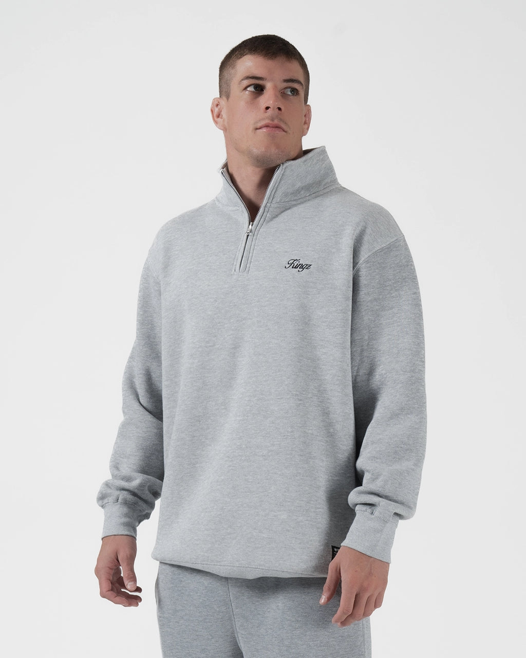 Kingz Script Quarter Zip Sweater
