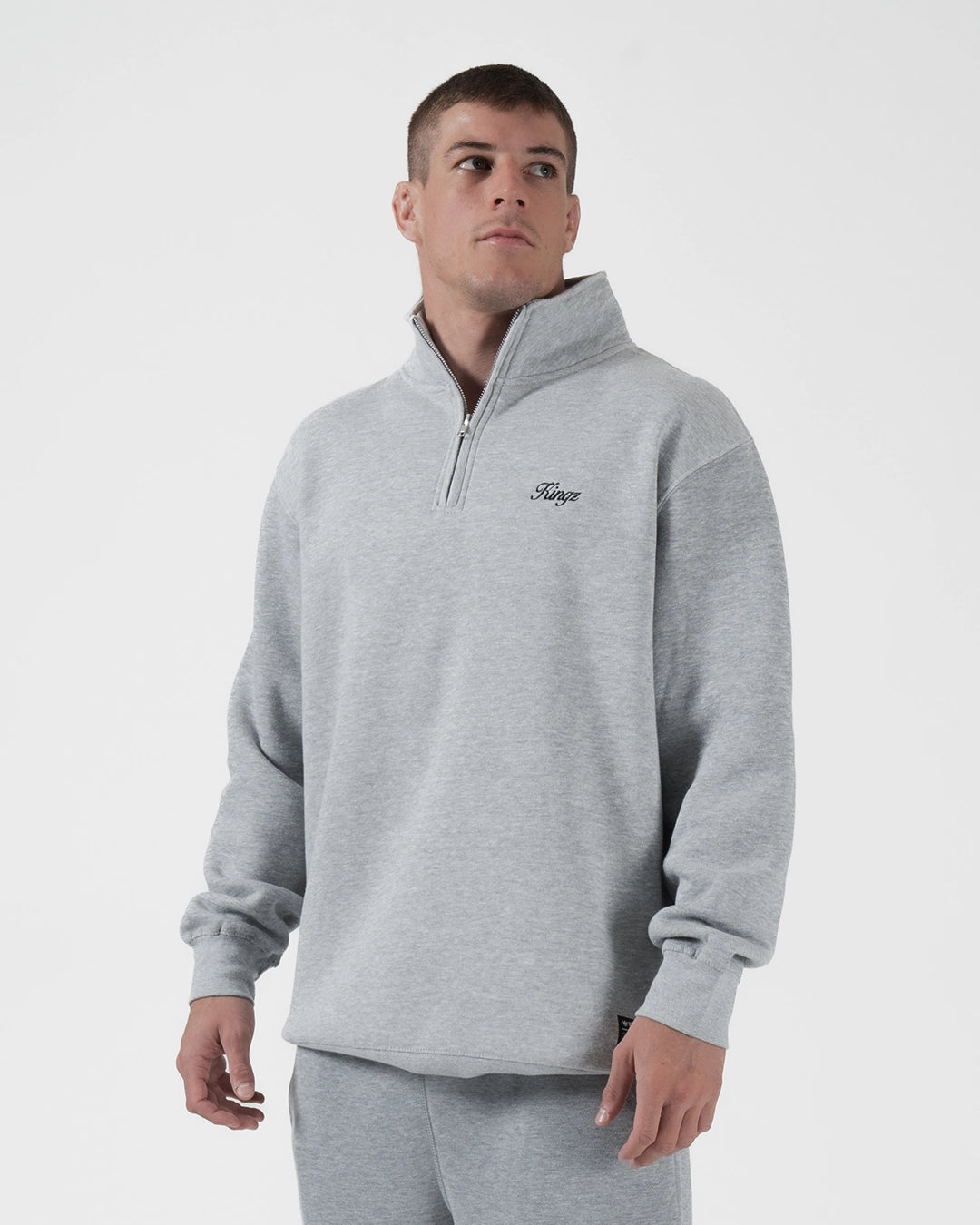 Kingz Script Quarter Zip Sweater