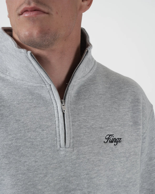 Kingz Script Quarter Zip Sweater