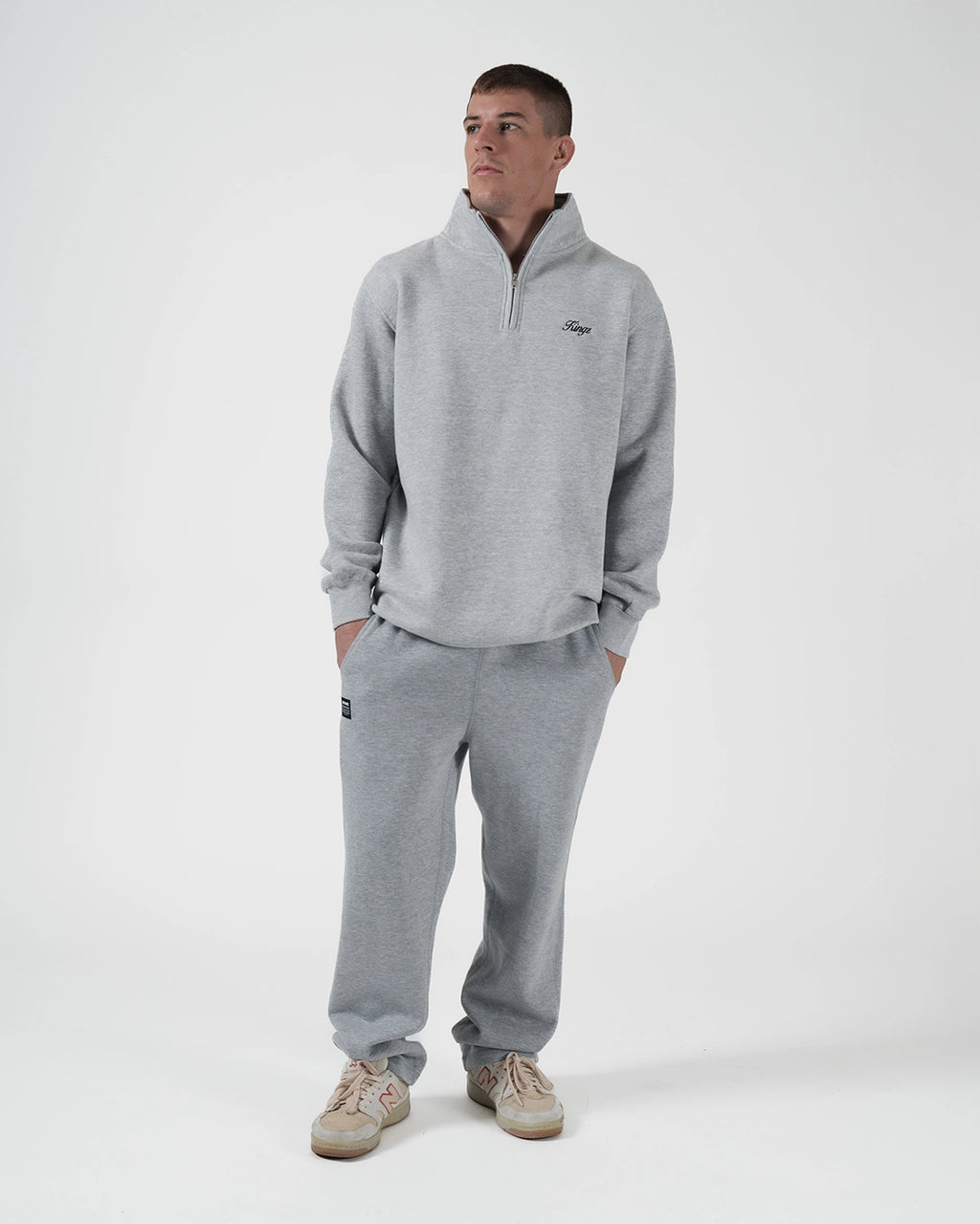 Kingz Script Quarter Zip Sweater