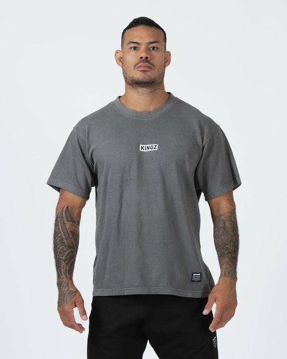 Box Tee Streetwear Kingz XS Grey