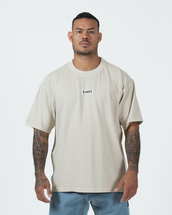 Box Tee Streetwear Kingz XS Tan