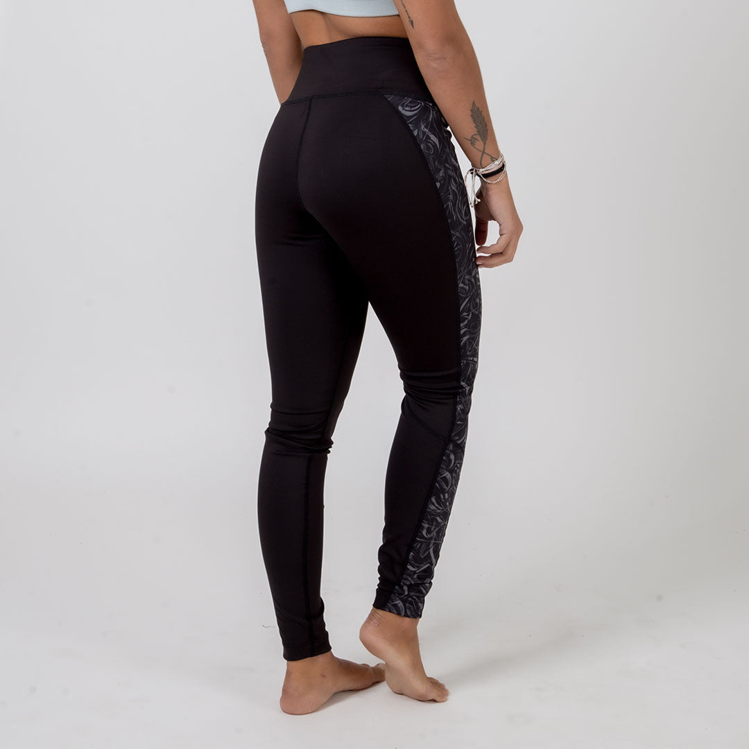 Buy RVCA women regular fit outdoor leggings black combo Online